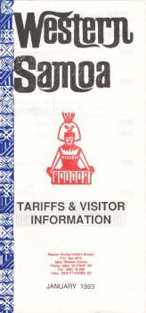 Western Samoa : Tariffs & Visitor Information. January 1993