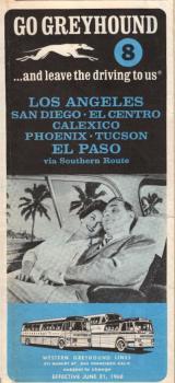 Go Greyhound 8. Los Angeles - San Diego - El Centro ... El Paso. (Fahrplan)