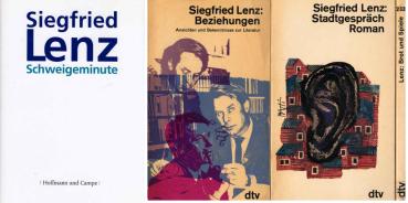 Bücherpaket. 4 x Siegfried Lenz: 1., Schweigeminute ; 2., Stadtgespräche ; 3., Brot und Spiele ; 4., Beziehungen