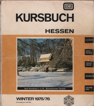 Kursbuch Hessen ; Winter 1975/76. 28. September 1975 bis 29. Mai 1976