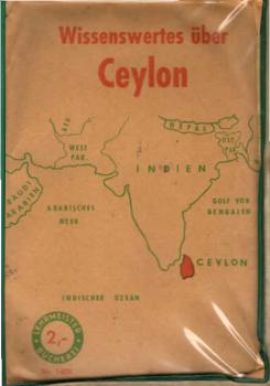 Wissenswertes über Ceylon : [Mit] 3 Textabb. [u.] 8 Kunstdrucktaf. mit 20 Fotos.
