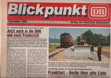Blickpunkt : Zeitung der Deutschen Bundesbahn; September 1990
