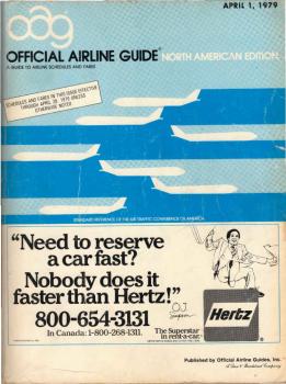 Official Airline Guide. North American Edition. Volume 5, 1979.