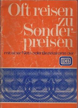 Oft reisen zu Sonderpreisen mit einer Netz- oder Bezirkskarte der DB