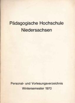 Personal- und Vorlesungsverzeichnis Wintersemester 1970