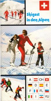 Skigast in den Alpen.