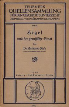 Hegel und der preußische Staat.