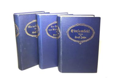 3 Werke von Ernst Zahn; Konvolut : Was das Leben zerbricht / Der Apotheker von Klein-Weltwil / Einsamkeit.