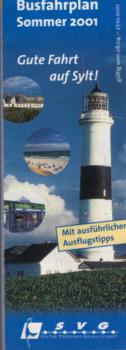 SVG Busfahrplan Sommer 2001. Gültig vom 08.04 - 27.10.2001.