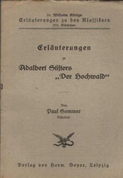 Erläuterungen zu Adalbert Stifter "Der Hochwald"