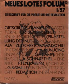 Neues Lotes Folum 1/27. Zeitschrift für die Poesie und die Revolution.