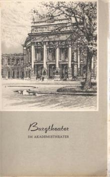 Der Walzer der Toreros. Ein Spiel in fünf Akten von Jean Anouilh.Burgtheater im Akademietheaer - Programmheft.