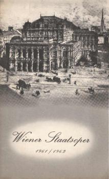 Programmheft der Wiener Staatsoper. 15. Oktober 1961.