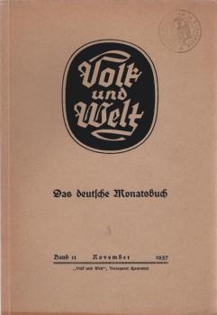 Volk und Welt : Das deutsche Monatsbuch; Band 11, November 1937