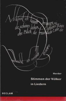 Stimmen der Völker in Liedern.