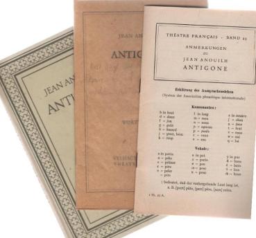 Antigone. Theatre Francais; 23 (mit Anmerkungen und Wörterbuch)