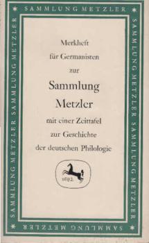 Merkheft für Germanisten zur Sammlung Metzler.