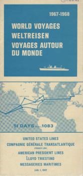World Voyages - Weltreisen - Voyages Autour du Monde 1967-1968 (Prospekt)