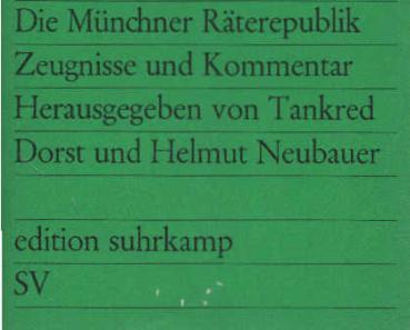 Die Münchner Räterepublik: Zeugnisse und Kommentare