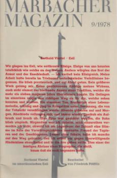 Marbacher Magazin 9/1978. Berthold Viertel im amerikanischen Exil.