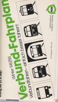 Verbundfahrplan Großraum Nürnberg Winter 1987/88. Gültig ab 27.9.1987.