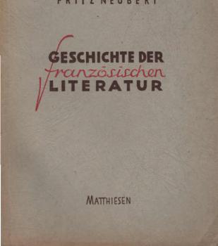 Geschichte der französischen Literatur.