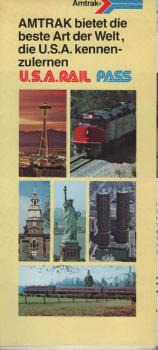 Amtrak bietet die beste Art der Welt, die U.S.A. kennen-zulernen. U.S.A. Rail Pass. (Faltblatt)