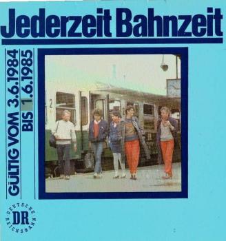 Jederzeit Bahnzeit. Gültig vom 3.6.1984 bis 1.6.1985