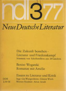Neue Deutsche Literatur. Ndl 3 1977. 25. Jahrgang / Heft 3 / März 1977.