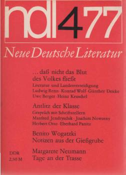Neue Deutsche Literatur. Ndl 4 1977. 25. Jahrgang / Heft 4 / April 1977.