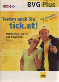 BVG Plus. 40. Ausgabe Oktober 1999.