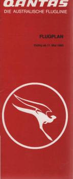 Qantas. Die australische Fluglinie. Flugplan Gültig ab Juli 17. Mai 1980