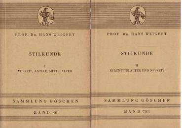 Stilkunde; 2 Bände: 1., Vorzeit, Antike, Mittelalter; 2., Spätmittelalter und Neuzeit