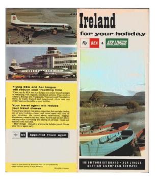 Ireland for your holiday. Flying BEA and Aer Lingus (Faltprospekt)