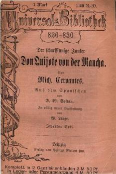 Der scharfsinnige Junker Don Quijote von der Mancha.  2. Teil