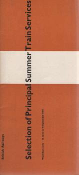 Selection of Principal Summer Train Services 12 June to 9 September 1961 (Weekdays only)