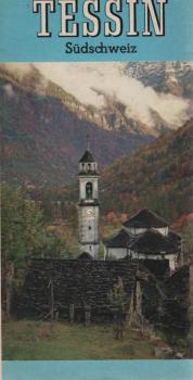 Tessin Schweiz Reiseprospekt mit Karte 1969