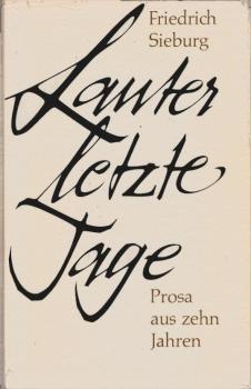 Lauter letzte Tage : Prosa aus 10 Jahren.