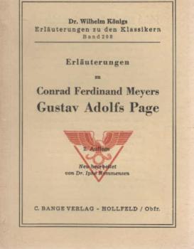 Erläuterungen zu Conrad Ferdinand Meyers Gustav Adolfs Page.