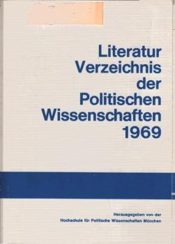 Literaturverzeichnis der politischen Wissenschaften 1969