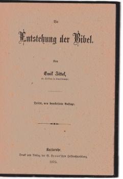 Entstehung der Bibel.