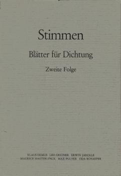 Stimmen : Blätter für Dichtung. Zweite Folge
