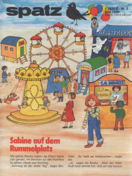Spatz Nr. 5, Mai 1980. Sabine auf dem Rummelplatz.