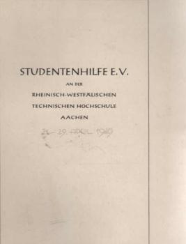 Programm anslässlich des Besuches durch studenden der eidgenössischen Technischen Hochschule Zürich. 26. März 1949.