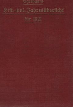Egelhaafs historisch-politische Jahresübersicht Teil: 14.1921.