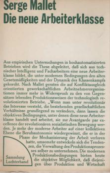 Die neue Arbeiterklasse.