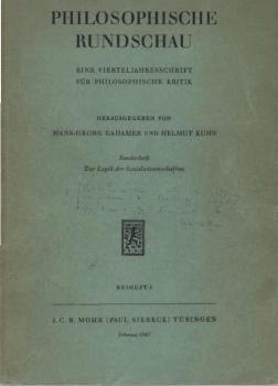 Jürgen Habermas: Zur Logik der Sozialwissenschaften. In: Philosophische Rundschau. Eine Vierteljahresschrift für Philosophie Kritik. Sonderheft: Beiheft 5.