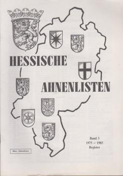 Hessische Ahnenlisten; Band 3, 1975-1983, Register.