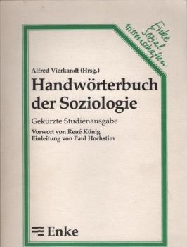 Handwörterbuch der Soziologie.