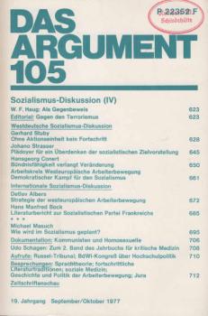 Das Argument. Zeitschrift für Philosophie und Sozialwissenschaften. Nr. 105. Sozialismus-Diskussion (IV)